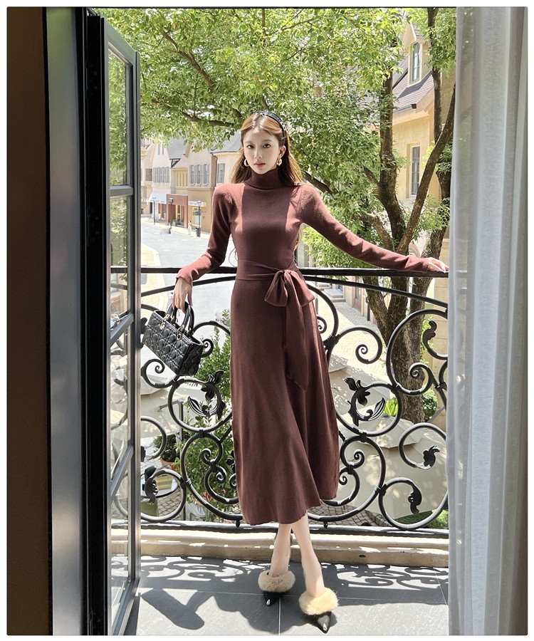 Knitted Casual long dress fashion slim dress