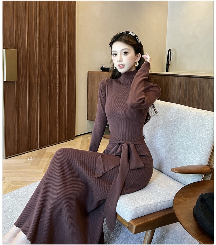 Knitted Casual long dress fashion slim dress