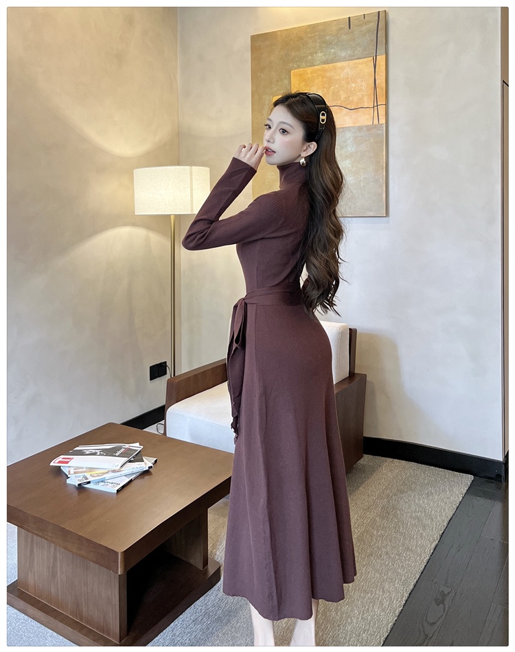 Knitted Casual long dress fashion slim dress