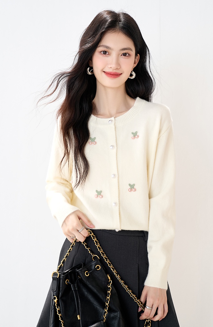 Korean style tender sweater knitted sweet cardigan for women