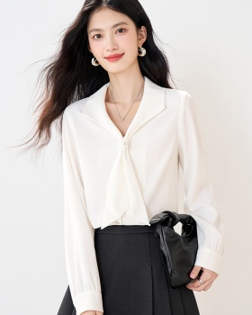 Commuting all-match small shirt autumn white shirt