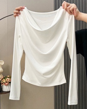 Fashion T-shirt France style bottoming shirt for women