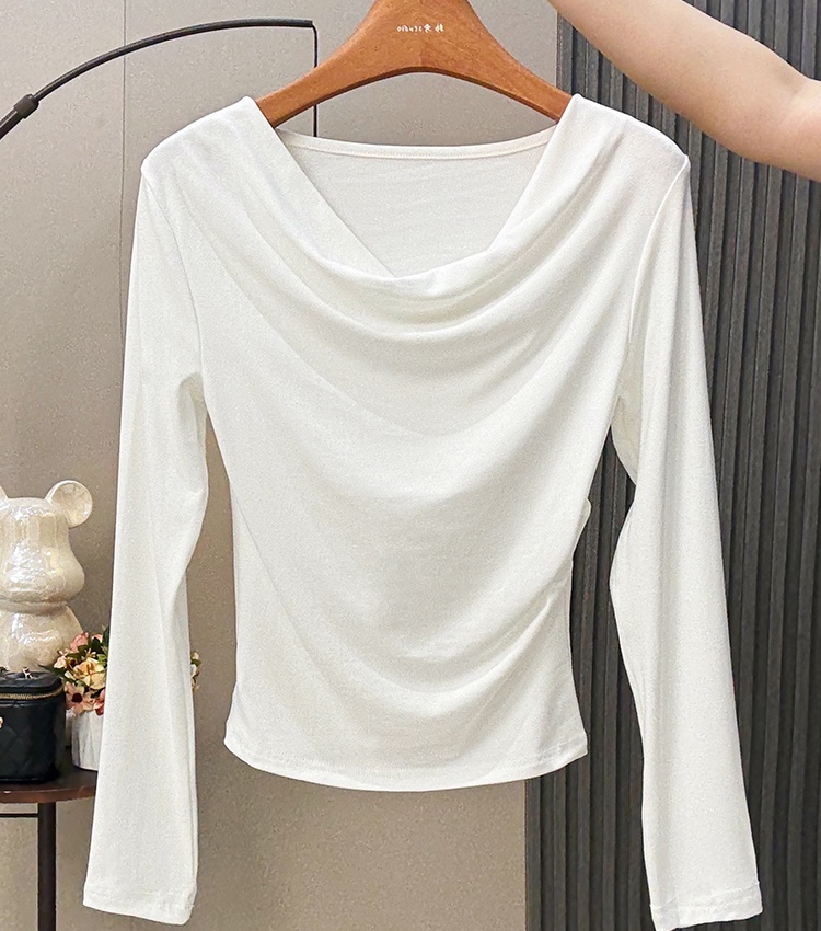 Fashion T-shirt France style bottoming shirt for women