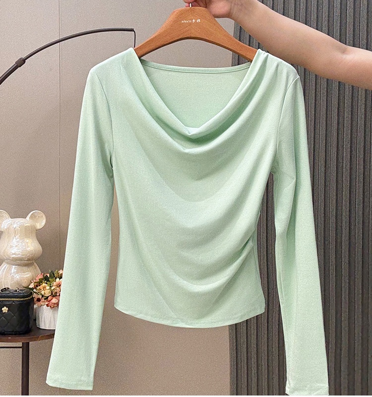 Fashion T-shirt France style bottoming shirt for women
