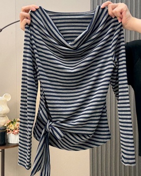 Western style bottoming shirt long sleeve tops for women