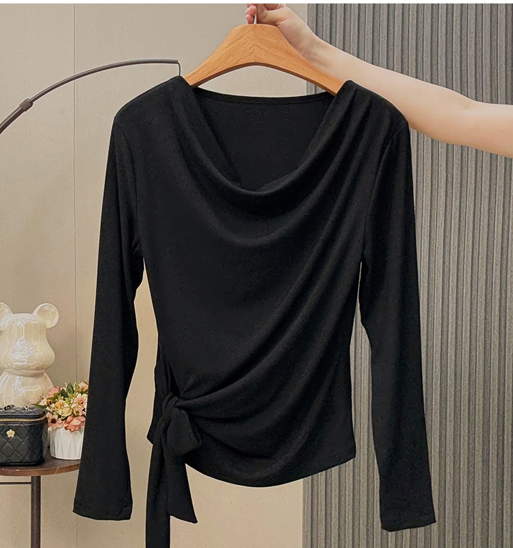 Western style bottoming shirt long sleeve tops for women
