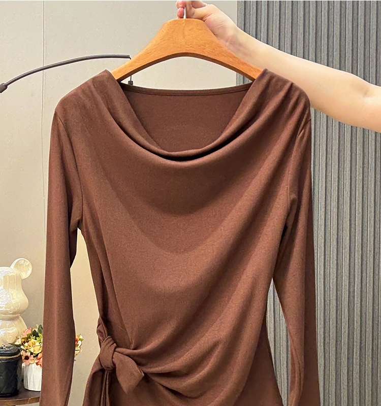 Western style bottoming shirt long sleeve tops for women