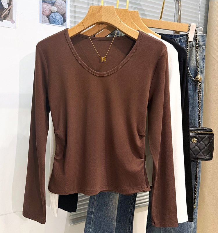 Slim inside the ride T-shirt Western style tops for women