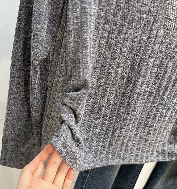 Long sleeve bottoming shirt mixed colors T-shirt for women