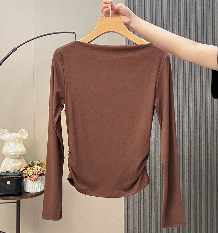 Pinched waist T-shirt tops for women
