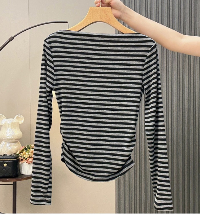 Pinched waist T-shirt tops for women