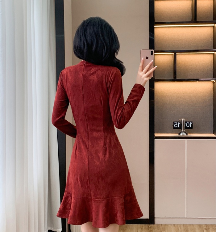 Temperament formal dress red cheongsam