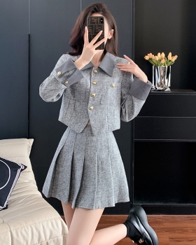 Retro business suit autumn skirt 2pcs set