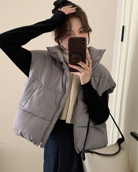 Korean style vest cstand collar cotton coat for women