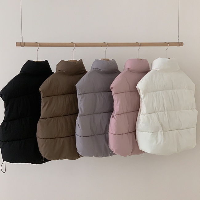 Korean style vest cstand collar cotton coat for women