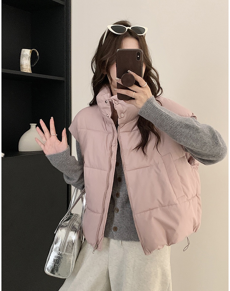 Korean style vest cstand collar cotton coat for women