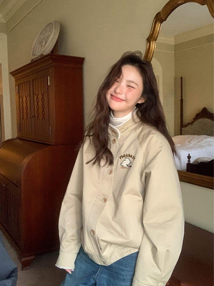 Clip cotton thick loose tops thermal elmo coat for women