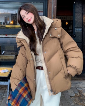 Winter thick coat white short cotton coat