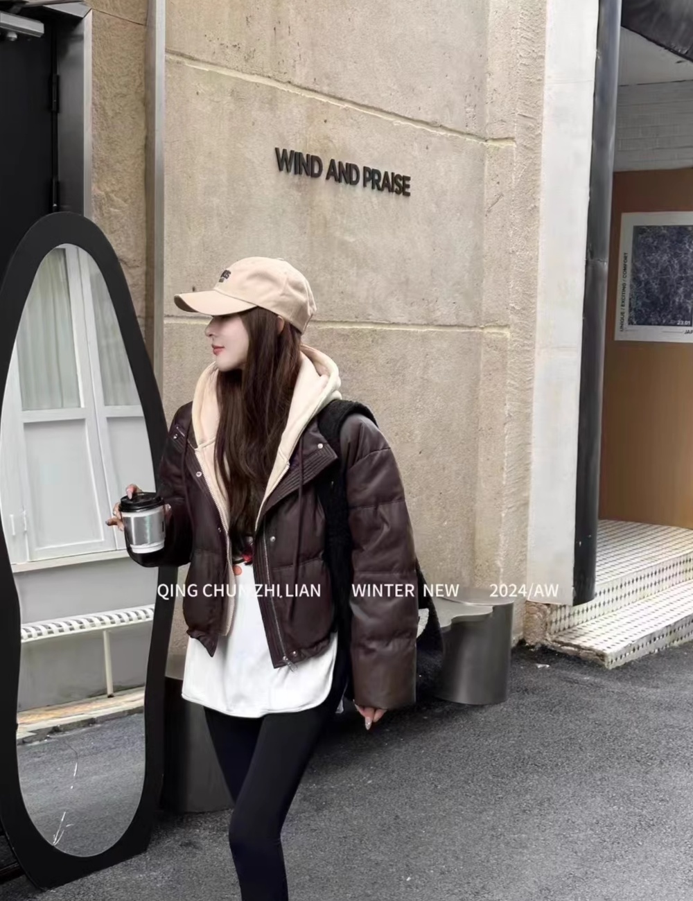 Down winter short fashion thick coat for women