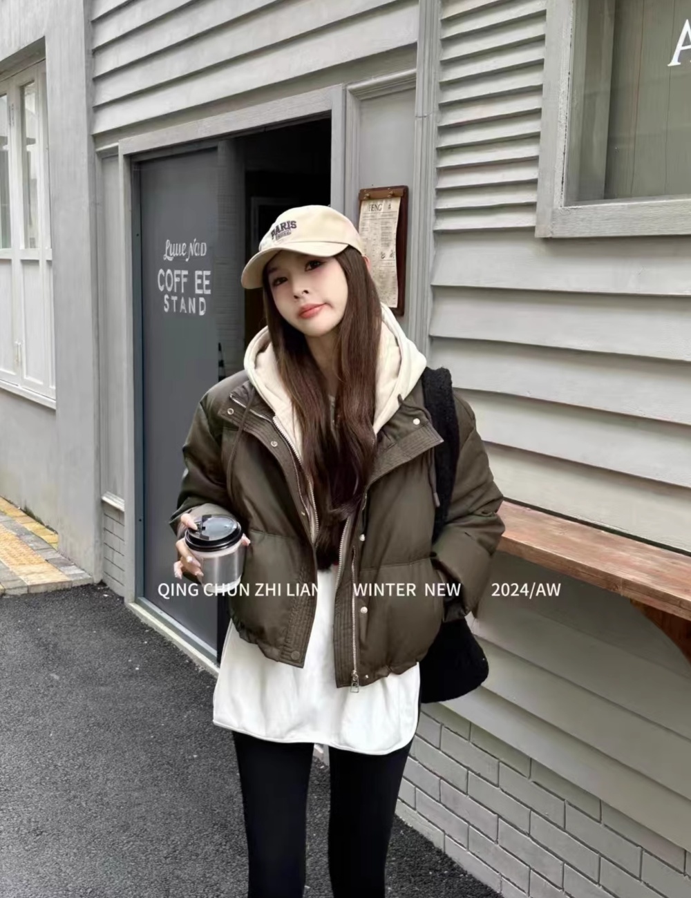 Down winter short fashion thick coat for women