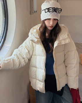 Box hooded coat Korean style loose down coat for women