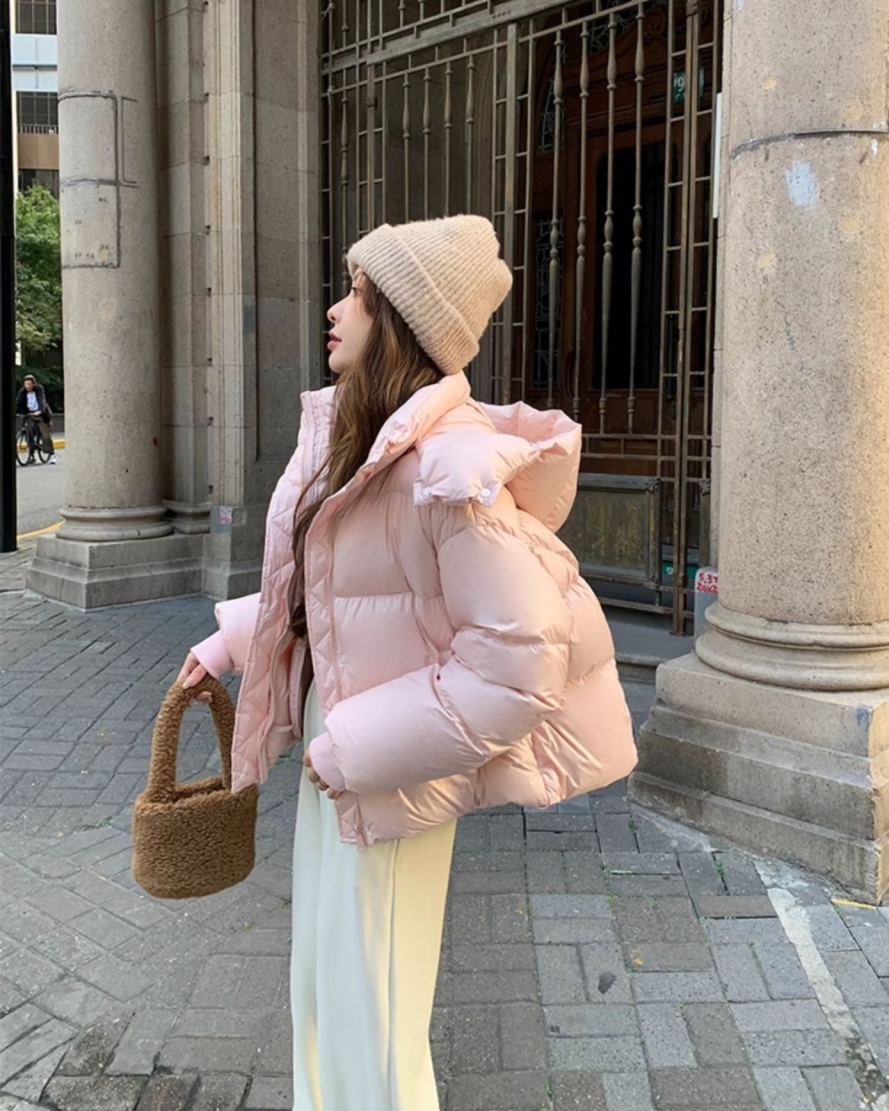Down winter short coat loose thick bread clothing