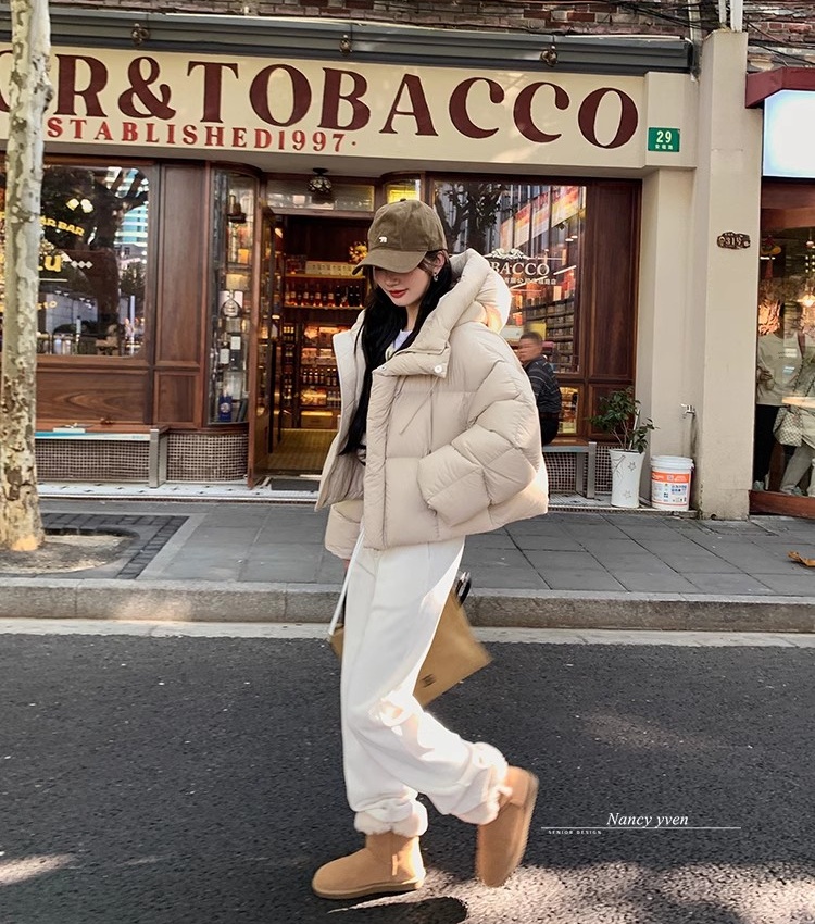 Down cotton coat bread clothing for women
