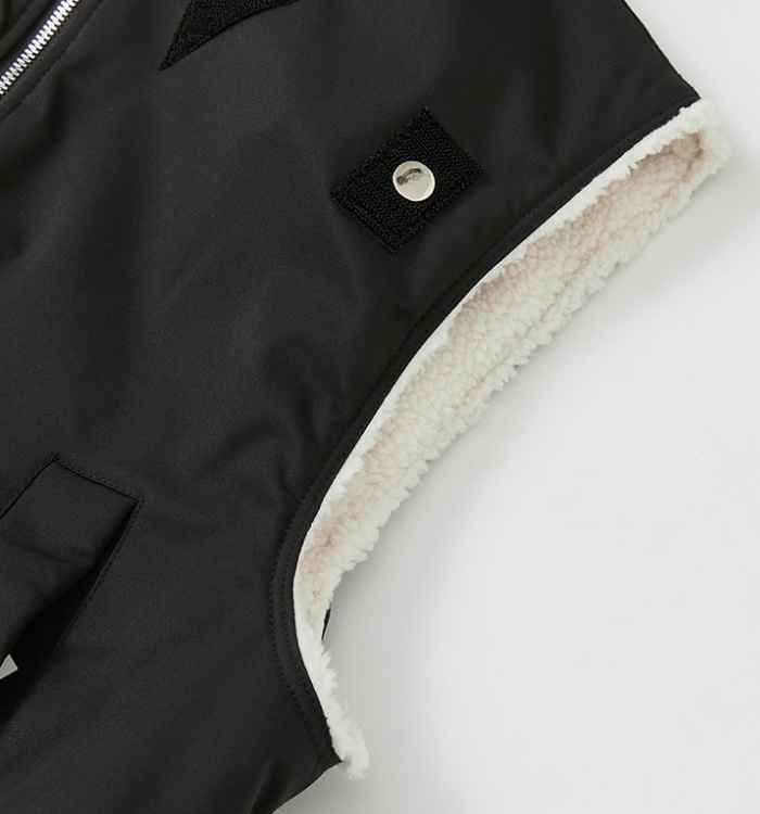 Short work clothing fur collar tops