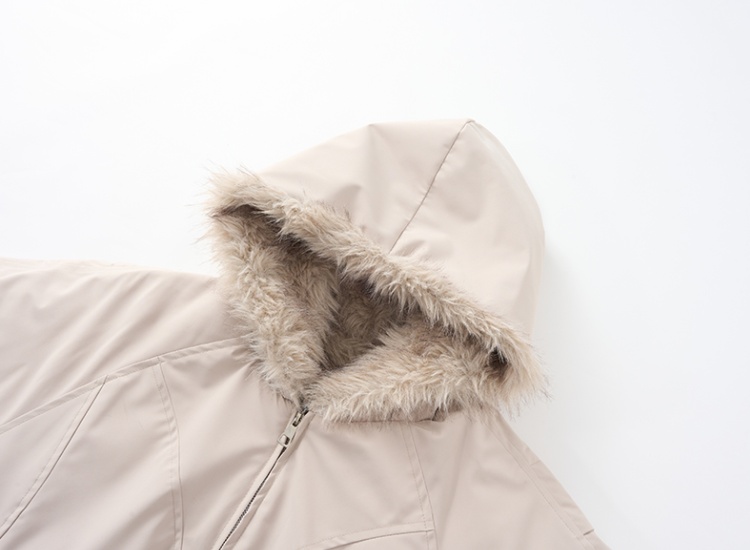 Winter couples cotton coat short fur collar coat