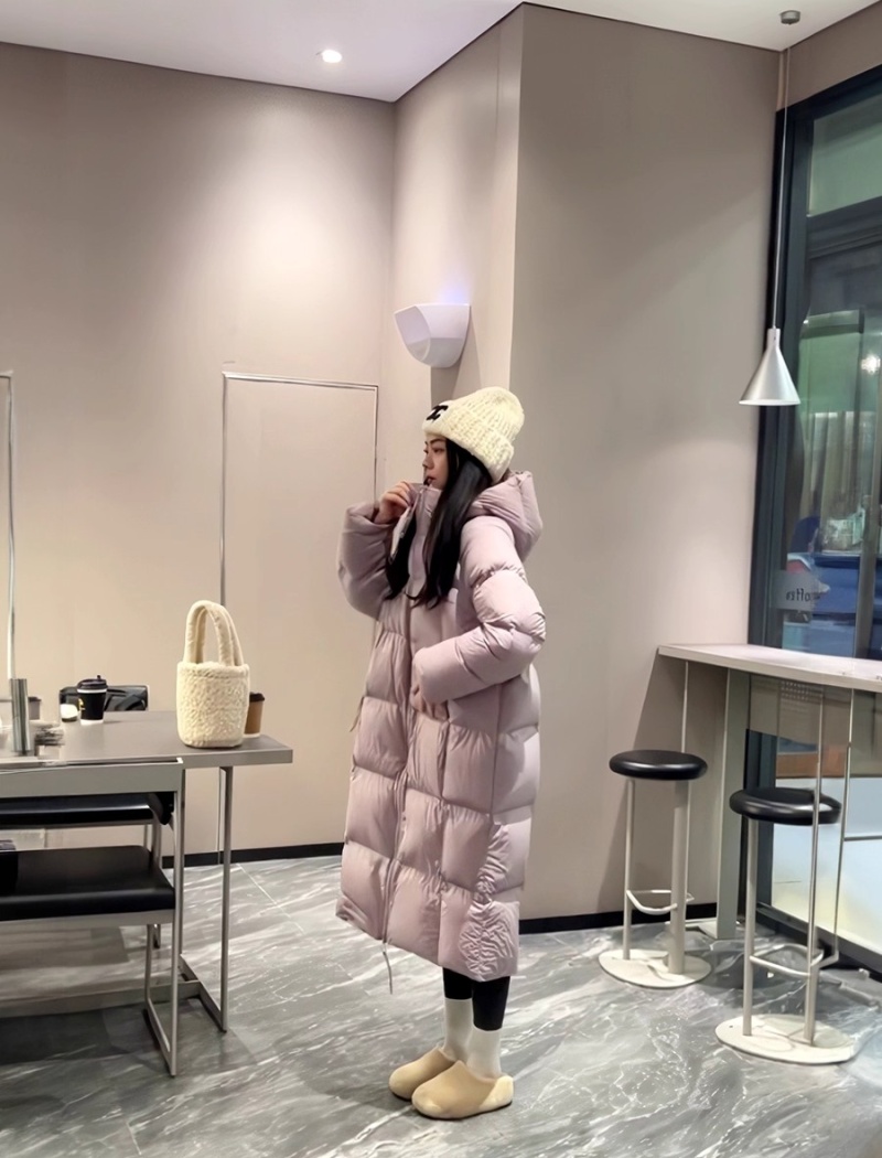 Winter plaid long coat pure hooded couples cotton coat