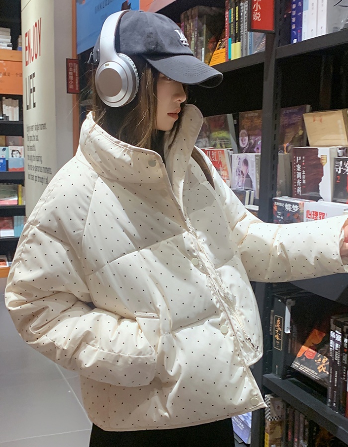 Student Korean style coat winter polka dot cotton coat