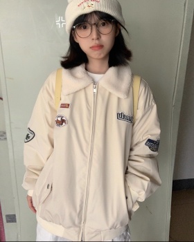 Thermal retro coat thick short cotton coat for women