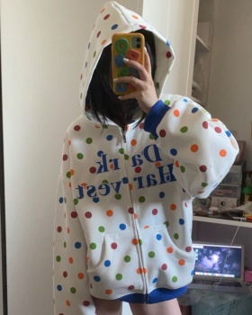 Cotton complex thin pure cotton hoodie for women