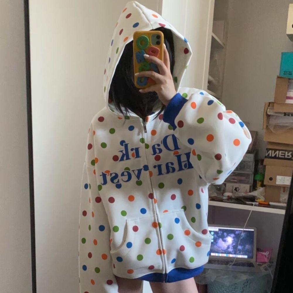 Cotton complex thin pure cotton hoodie for women