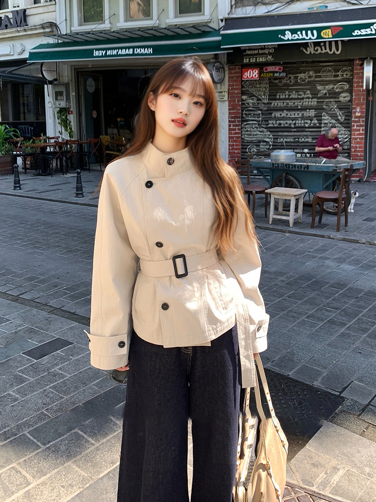 Autumn temperament coat Korean style windbreaker
