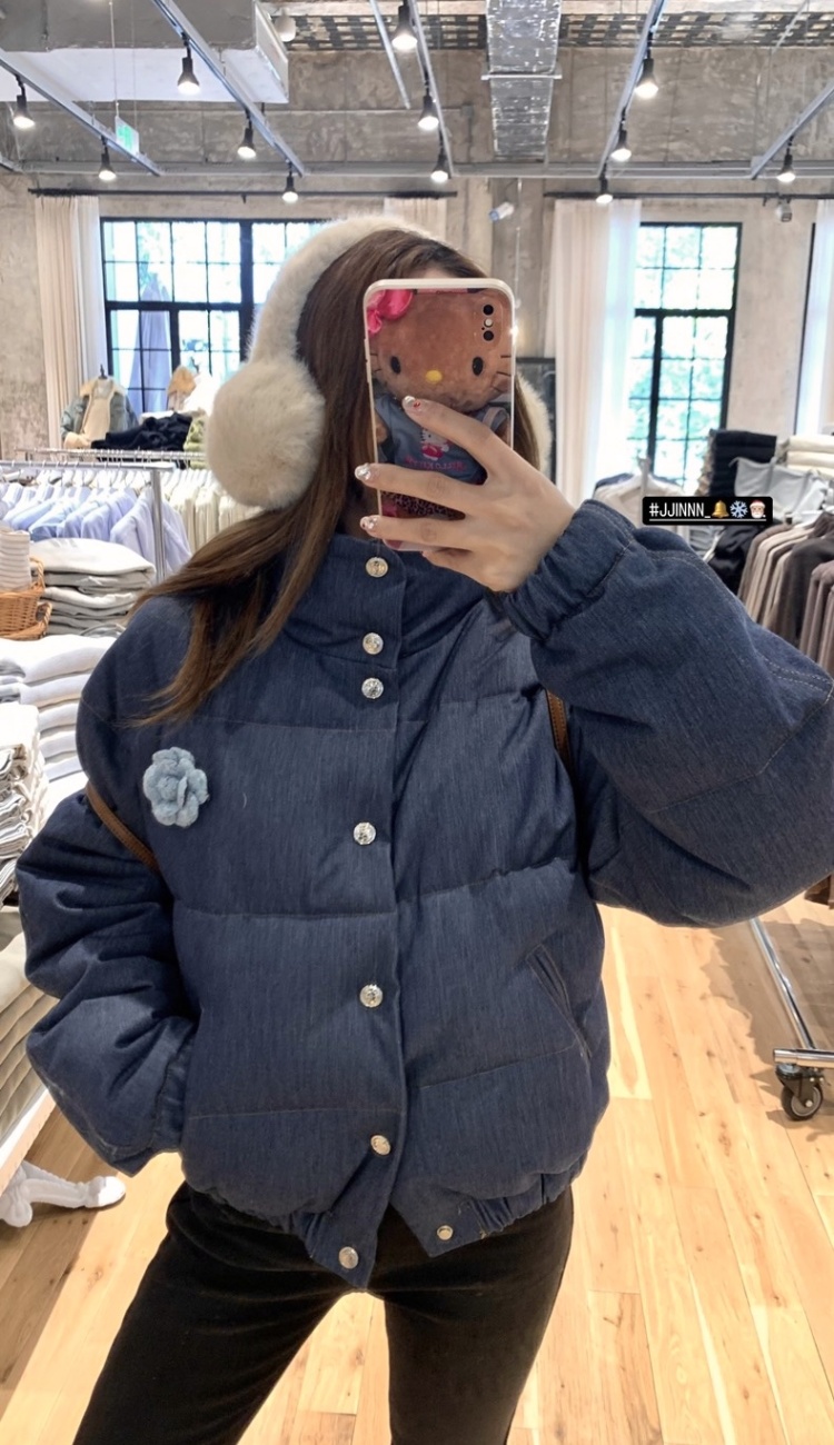 Cstand collar velvet jacket winter bread clothing for women
