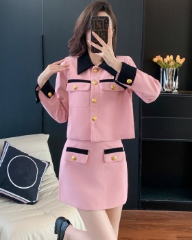 Fashion Korean style skirt corduroy coat 2pcs set