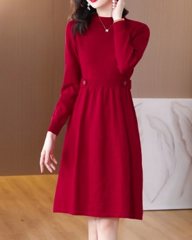 Temperament dress spring and autumn sweater dress