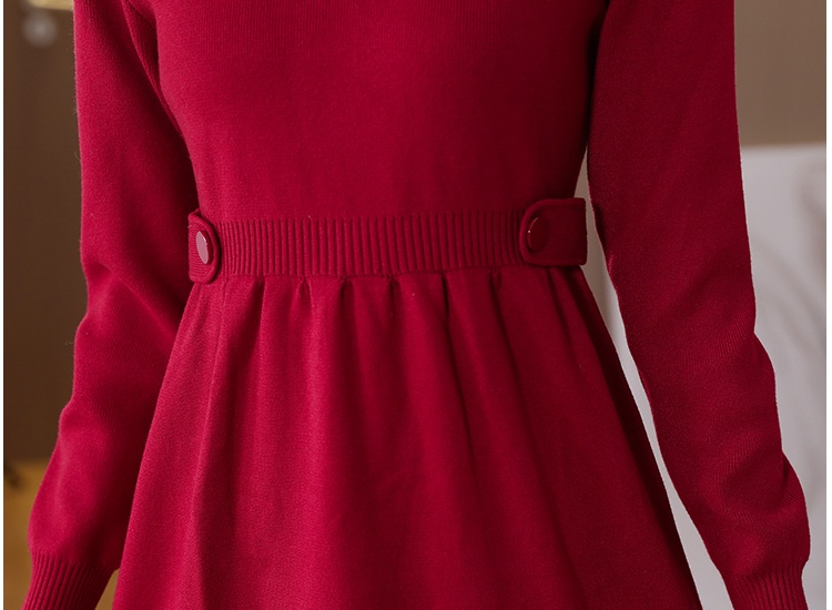 Temperament dress spring and autumn sweater dress