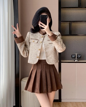 Chanelstyle skirt autumn and winter coat 2pcs set