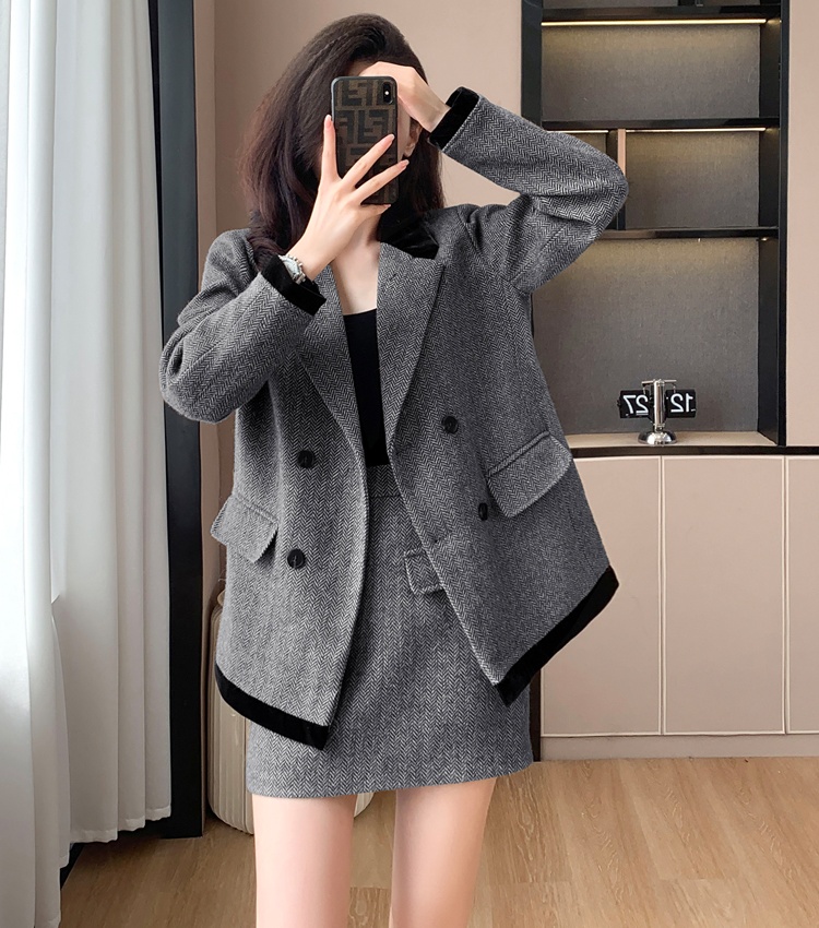 Temperament coat autumn and winter business suit a set