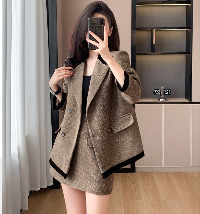 Temperament coat autumn and winter business suit a set