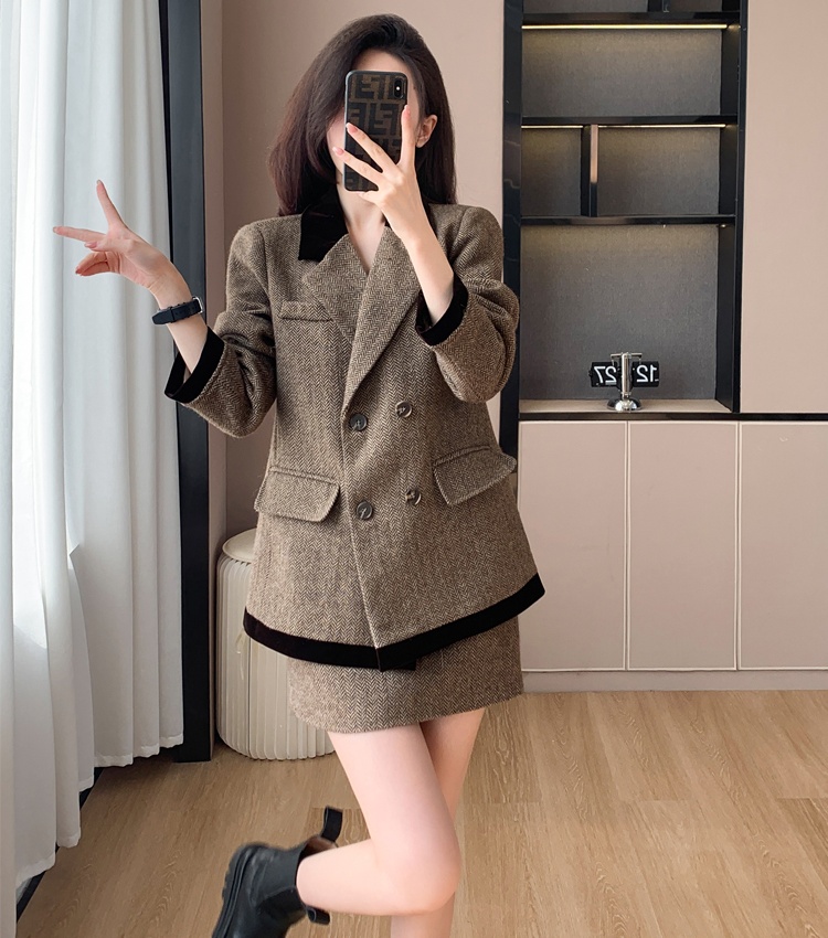 Temperament coat autumn and winter business suit a set