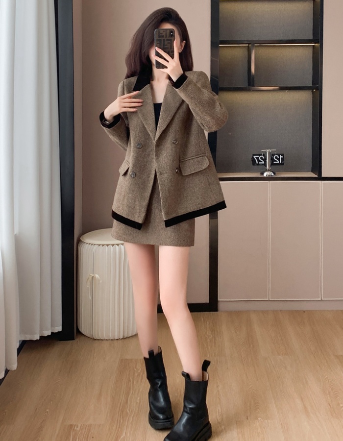 Temperament coat autumn and winter business suit a set