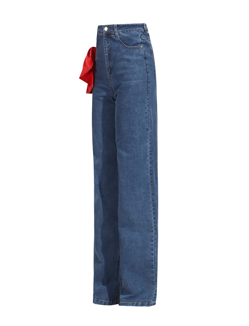 Straight pants high waist European style jeans for women