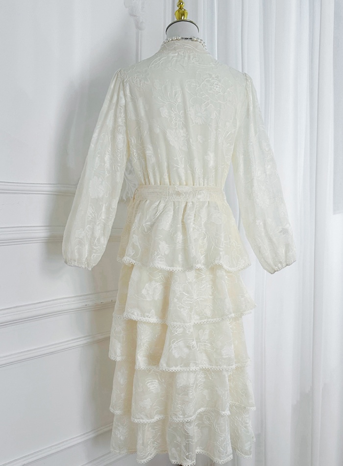 Temperament stitching cardigan European style dress
