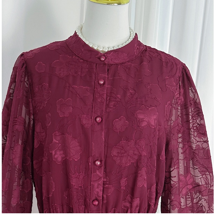 Temperament stitching cardigan European style dress