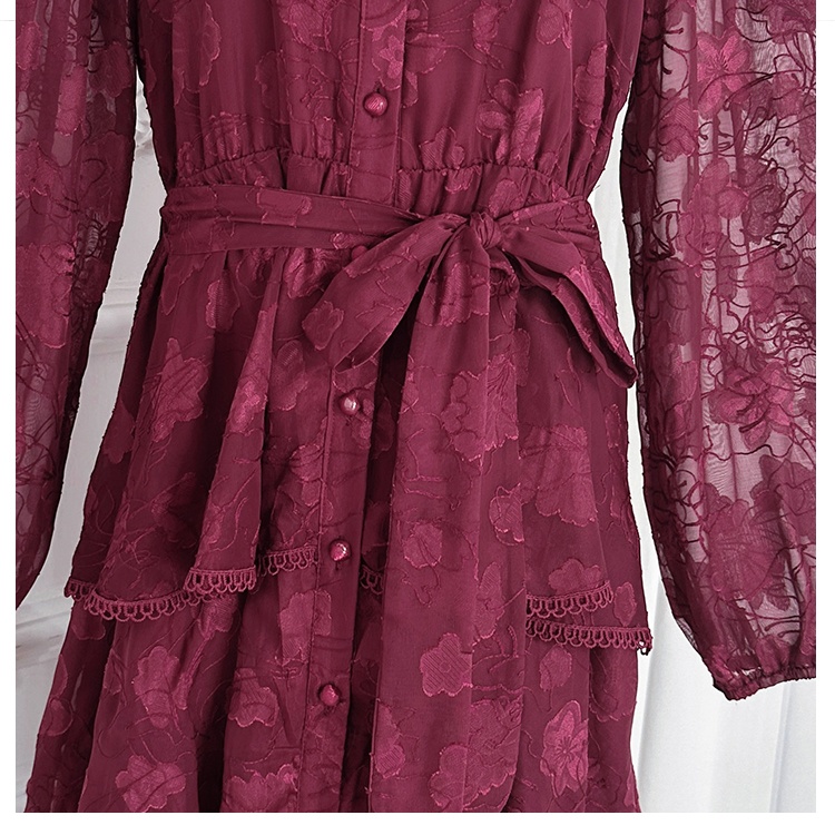 Temperament stitching cardigan European style dress
