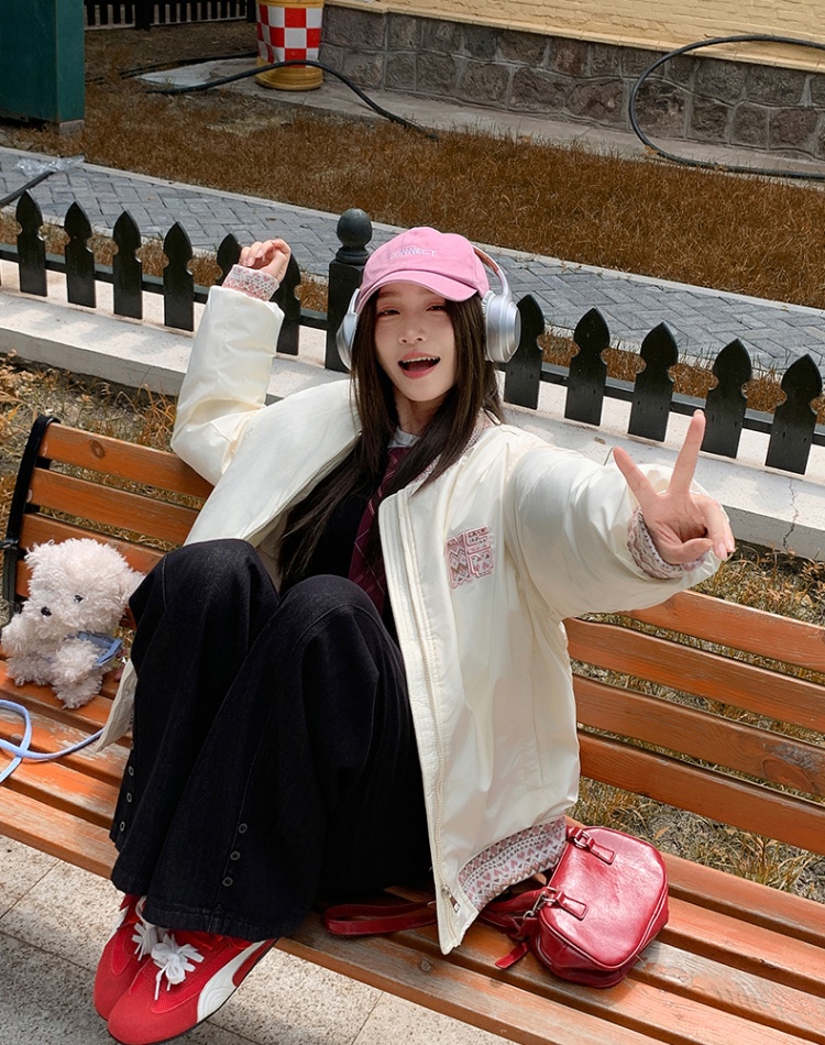 Thick jacquard couples cotton coat splice national style coat