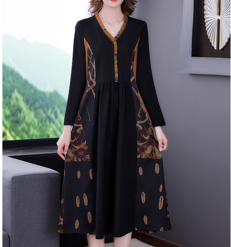 Temperament long dress Cover belly dress